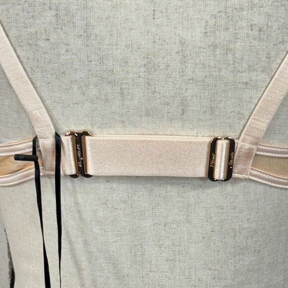 Honey Birdette SZ 34C Crystal Champagne Bra Underwire Demi Satin Adjustable New - Picture 6 of 12